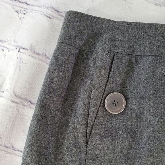 🔺️Talbots Gray Wool Blend Skirt w/Pockets Petite 6 - Picture 5 of 10